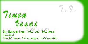 timea vesei business card
